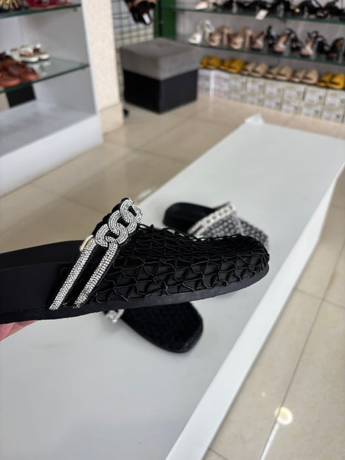 Lace Hollow Out Slid On Sliders